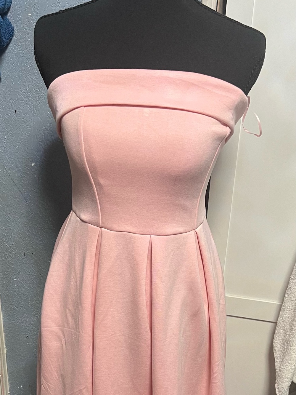 Strapless Pink A-Line Dress